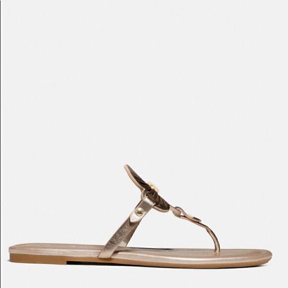 9.5 COACH JULIA SANDALS in champagne  (nib) - Picture 4 of 10